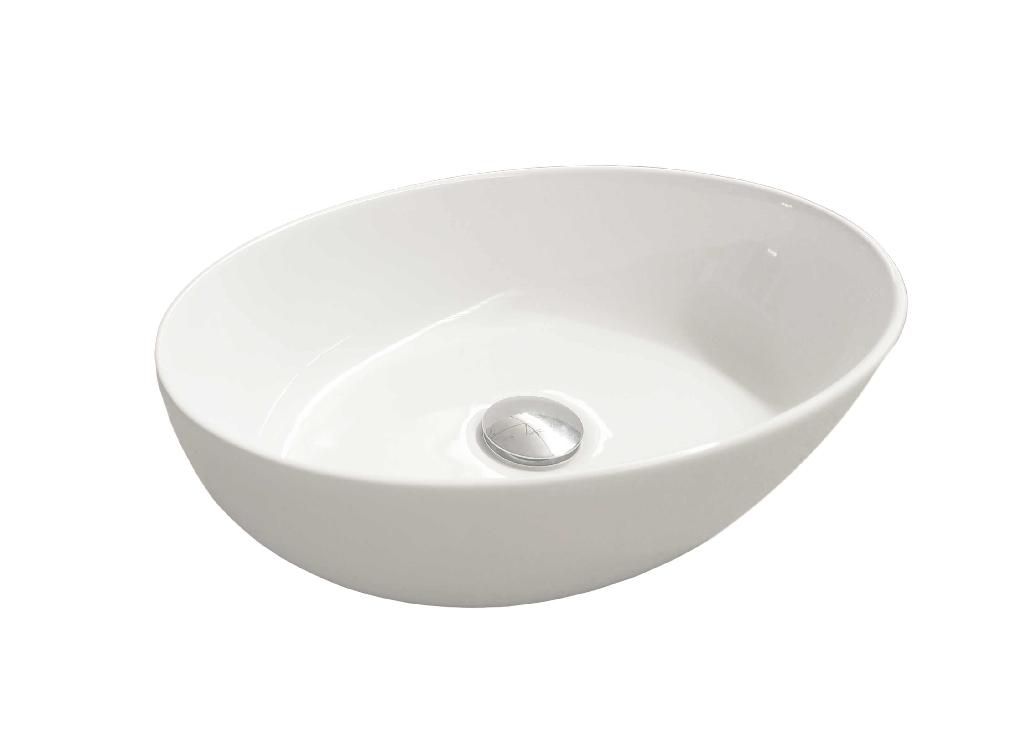 EMKE Ceramic Wash Basin For Small Cloakroom Bathroom, Semi Arc Wash Basin Sink Wall Mounted Basin 40 5x28x14cm~9313597819001 03c Mp - View #4