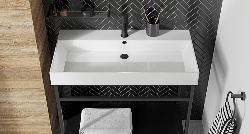 Modern Contemporary Bathroom | For a truly modern feel in your bathroom space, opt for Shoreditch Frame collection. 