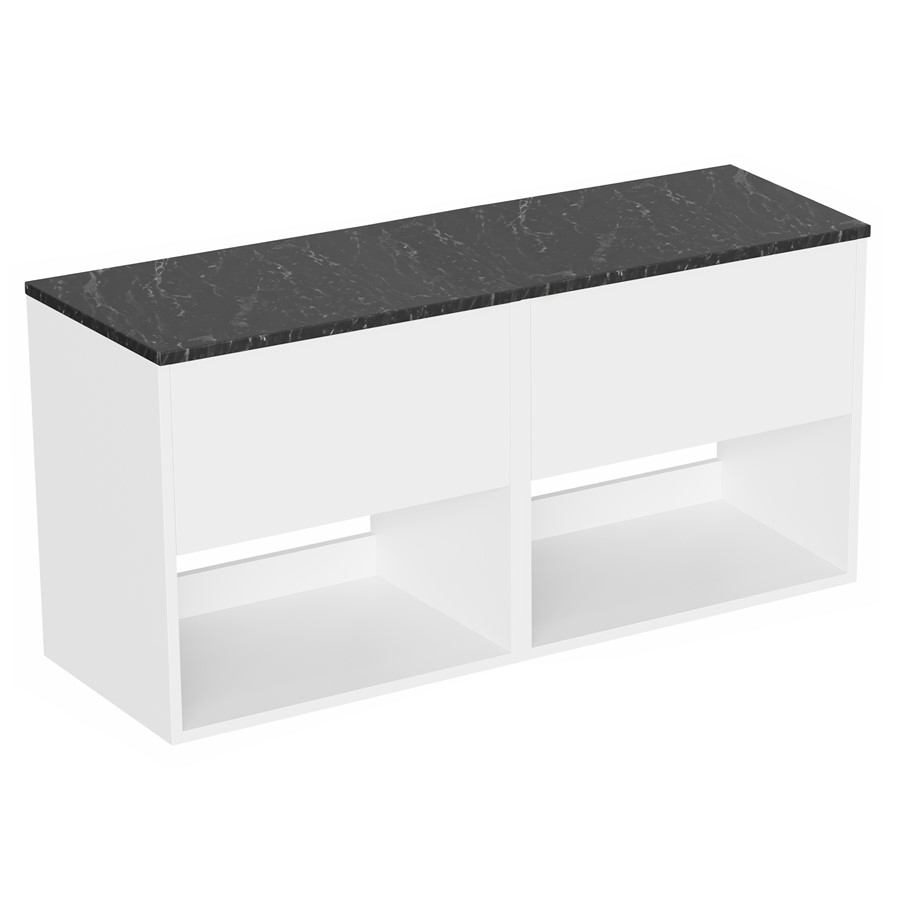 Hackney 1200 Furniture Unit with Marquina Worktop Britton Bathrooms