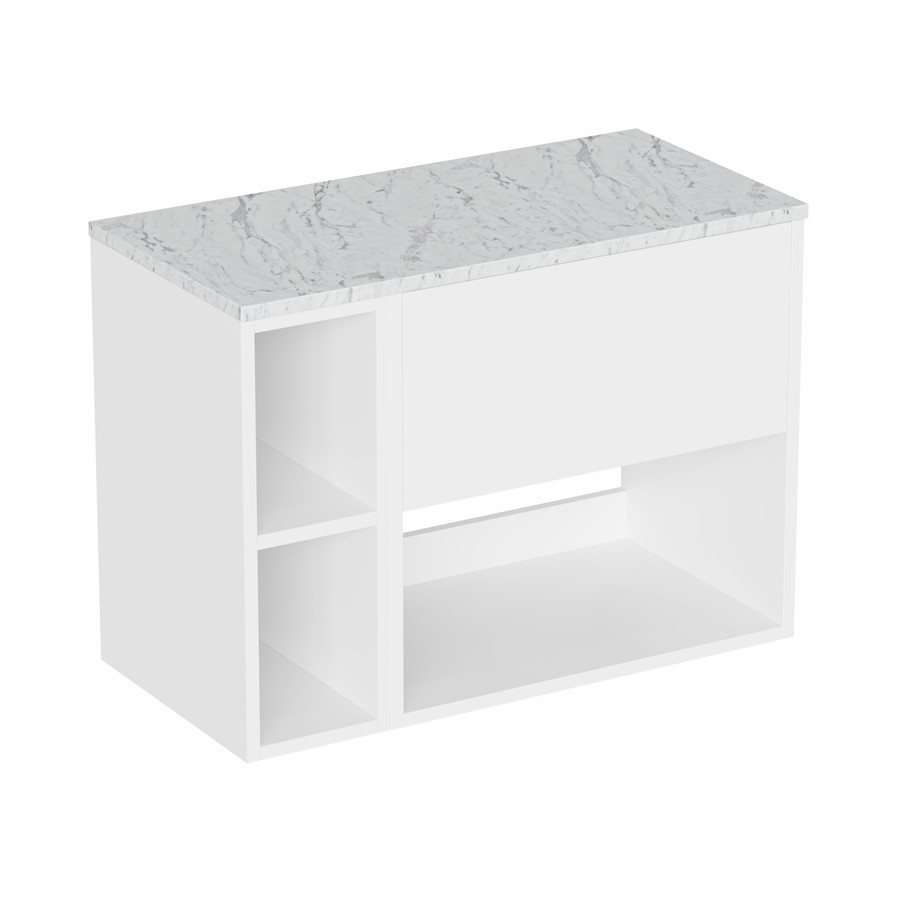 Hackney 600 Furniture Unit & 200 Shelf Unit with Carrara Worktop