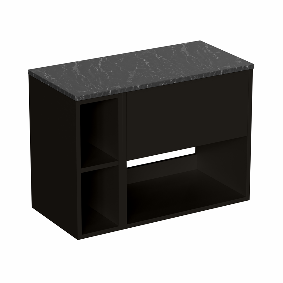 Hackney 600 Furniture Unit & 200 Shelf Unit with Marquina Worktop