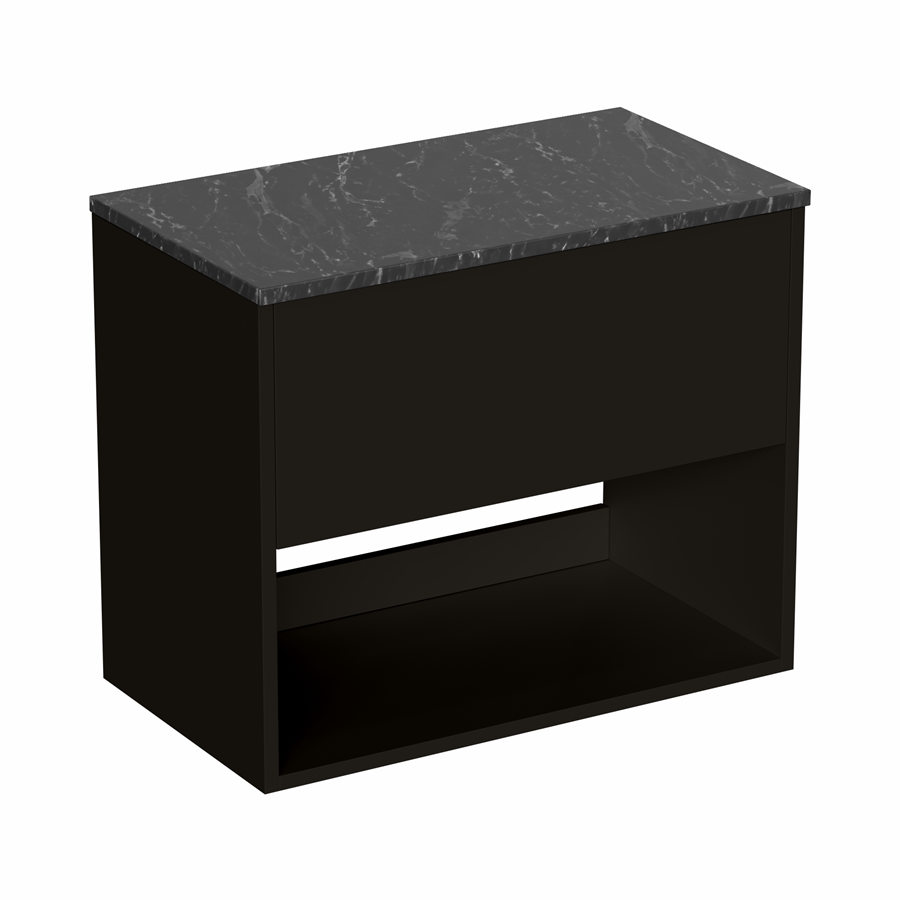 Hackney 700 Furniture Unit & Marquina Worktop Britton Bathrooms