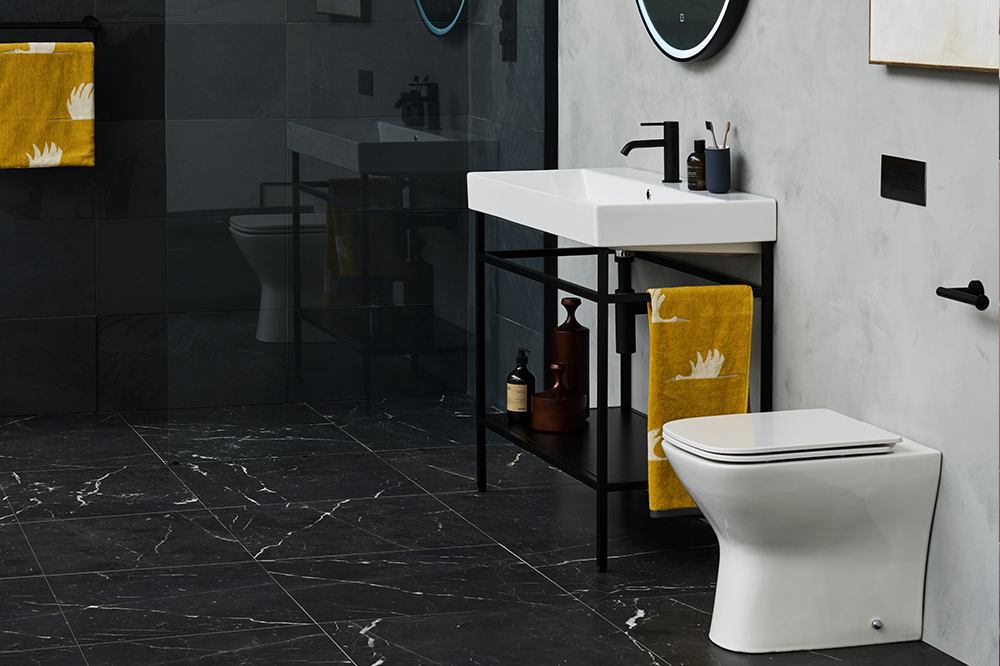 Bring affordable luxury to your home with this contemporary shower room. Dark and decadent, this dream bathroom scheme effortlessly soothes the senses Dream Bathroom | Create an affordably decadent contemporary shower room with our range of modern bathroom products