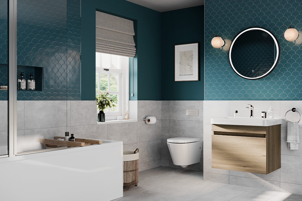 Take a moment to unwind in this modern family bathroom design, with soothing blue tones for undeniable relaxation. Complete with our Dalston furniture, isn't this just the dream bathroom scheme? Dream Bathroom | Indulge in this spa-like modern family bathroom design