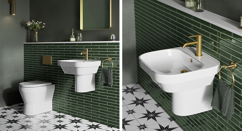 Modern Contemporary Bathroom | Bring modernity into your bathroom effortlessly with the Curve2 bathroom ceramics range. 